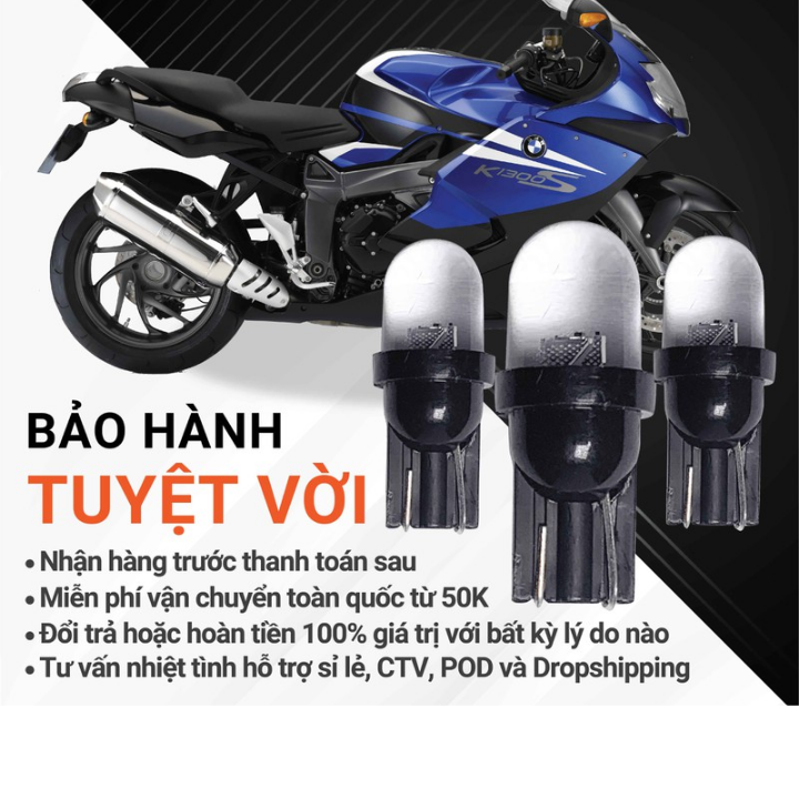 Đèn xi nhan Demi chân T10 cháy 7 màu siêu hót