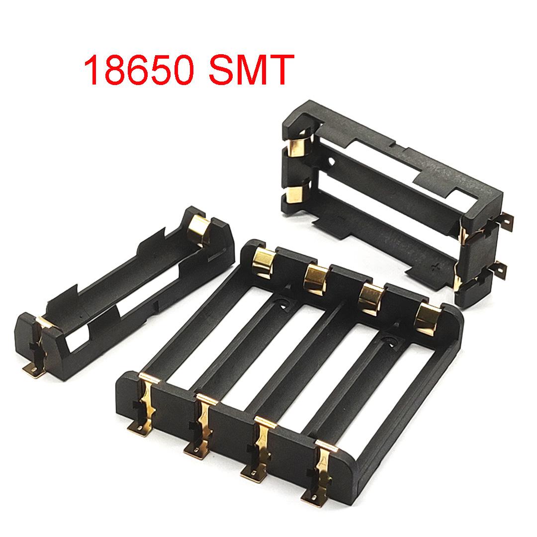 1x2x4x 18650 Giá đỡ pin SMT Hộp đựng pin 18650 SMD Hộp đựng Hộp đựng Công suất ngân hàng có chân cắm bằng đồng Có thể sạc lại Màu SMT: 4-18650