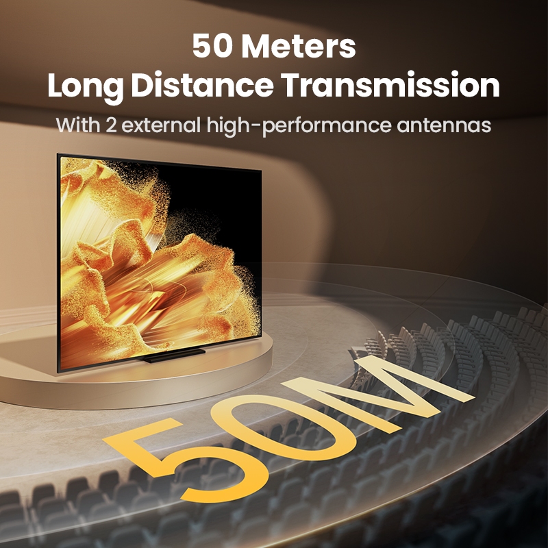 Bộ Truyền HDMI 4K và VGA Không Dây 50M Ugreen 90909A CM586, hỗ trợ độ phân giải 4K@30Hz hàng chính hãng