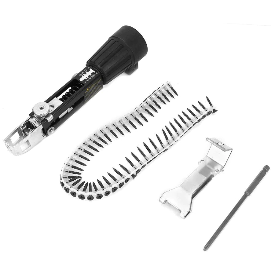 Bộ Đầu Súng Kit Bắn Vít Liên hoàn siêu nhanh lên Gỗ, Ván, Pallet, Thạch Cao – Phụ kiện Lắp Máy Khoan tiết kiệm 30 lần sức lực, tiết kiệm 20% chi phí, gọn gàng siêu tiện dụng