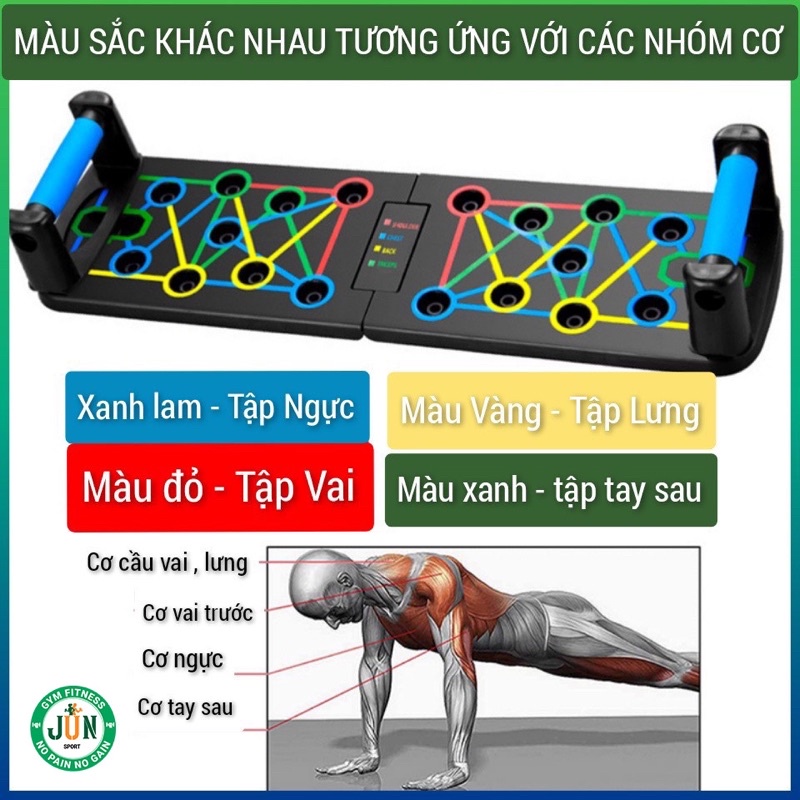 Dụng cụ hít đất đa năng - YOGA QG , bộ chống đẩy đa năng cầm tay , luyện tập tại nhà , đa chức năng cao cấp phiên bản cơ bản phù hợp mọi đối tượng- Hàng chính hãng
