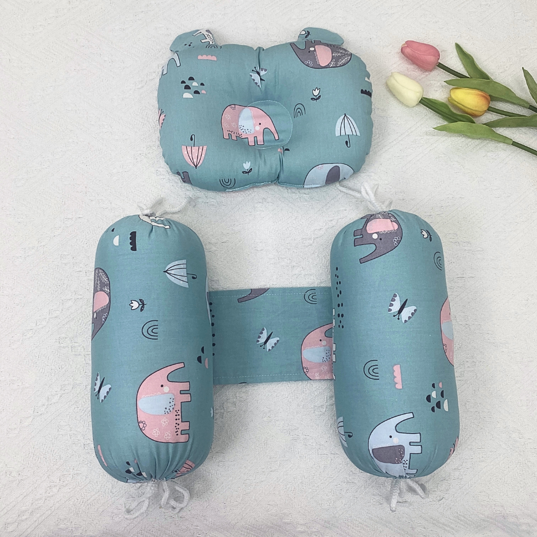 Combo Gối Chặn Cho Bé Sơ Sinh Cao Cấp Chống Giật Mình Giúp Bé Ngủ Ngon Hơn 267