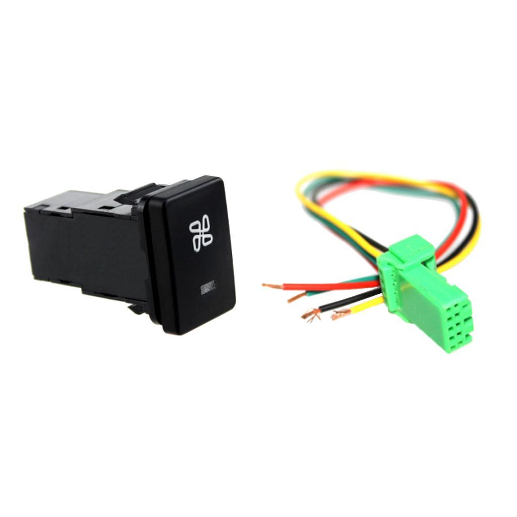 5x 4Pole 12V Push Button Switch with Blue LED Indicator Light for