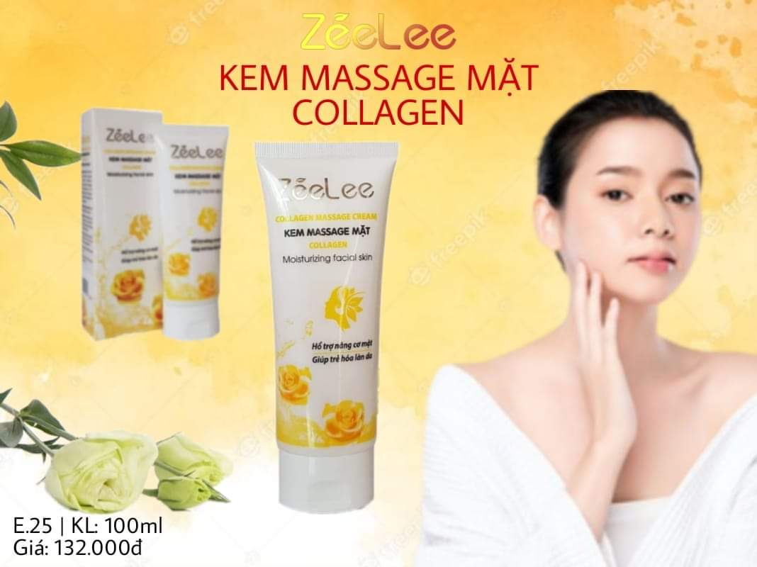 ZeeLee Kem Massage Mặt Collagen 100ml