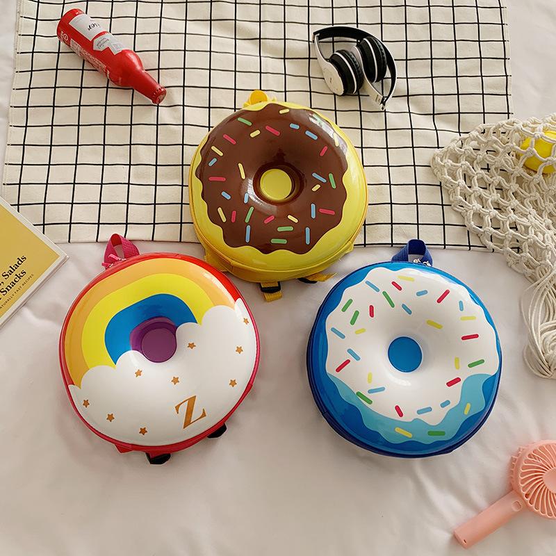 Thương Hiệu Nhà Thiết Kế Trẻ Em Túi Sáng Tạo Ba Lô Cầu Vồng Doughnut Mẫu Giáo Túi Sách Bé Trai Bé Gái Dễ Thương Có Túi