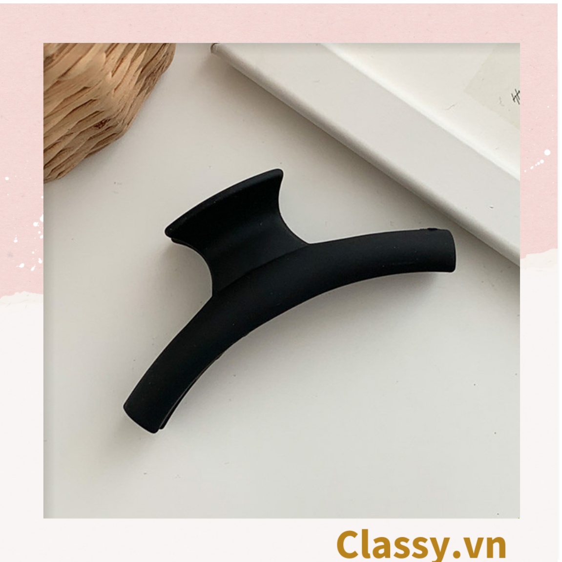 Kẹp tóc càng cua Classy basic nữ đơn sắc, kiểu dáng thanh mảnh hàn quốc hot trend PK715