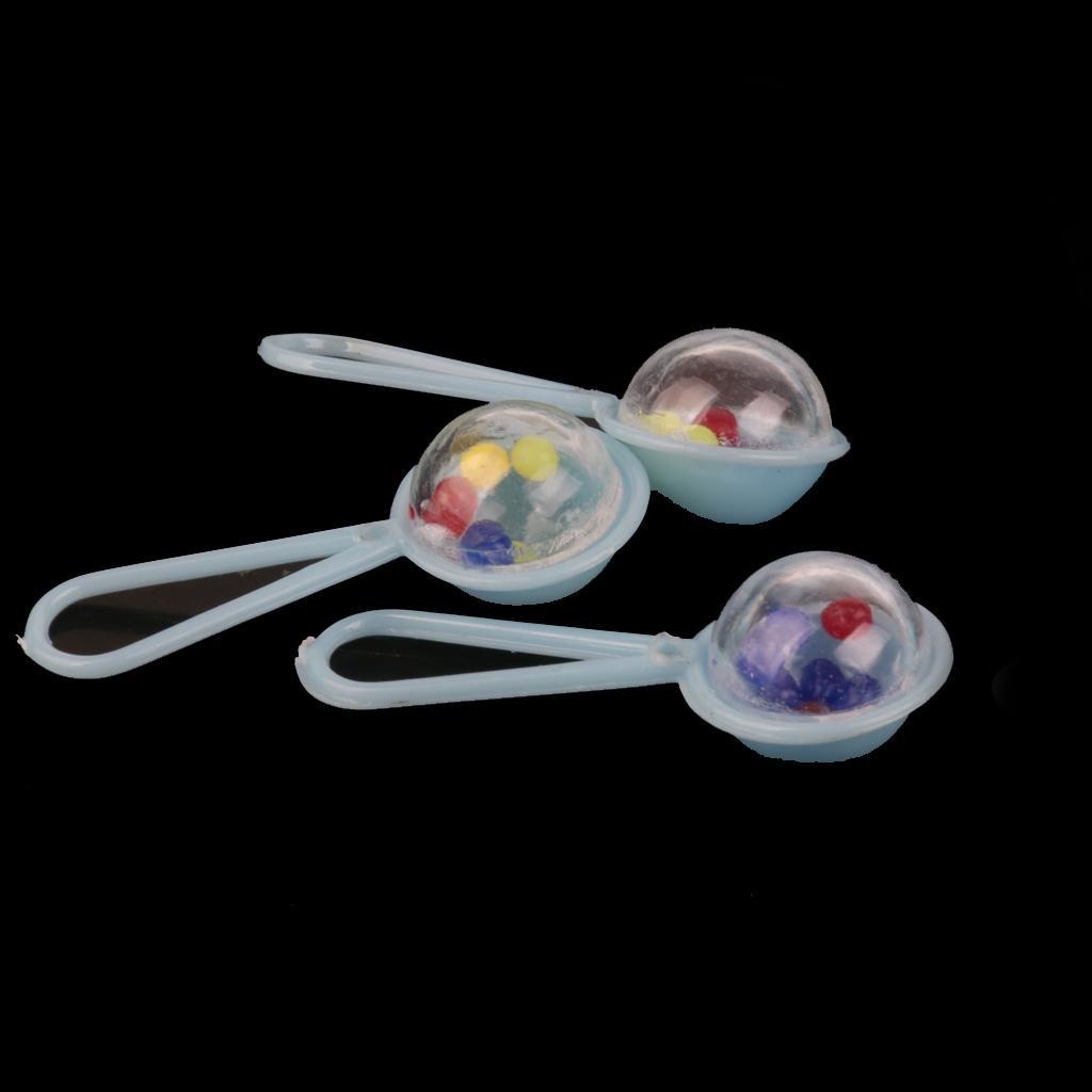 4xMini Rattles Baby Shower Favors Party Decor Gift Favor 50pcs Blue