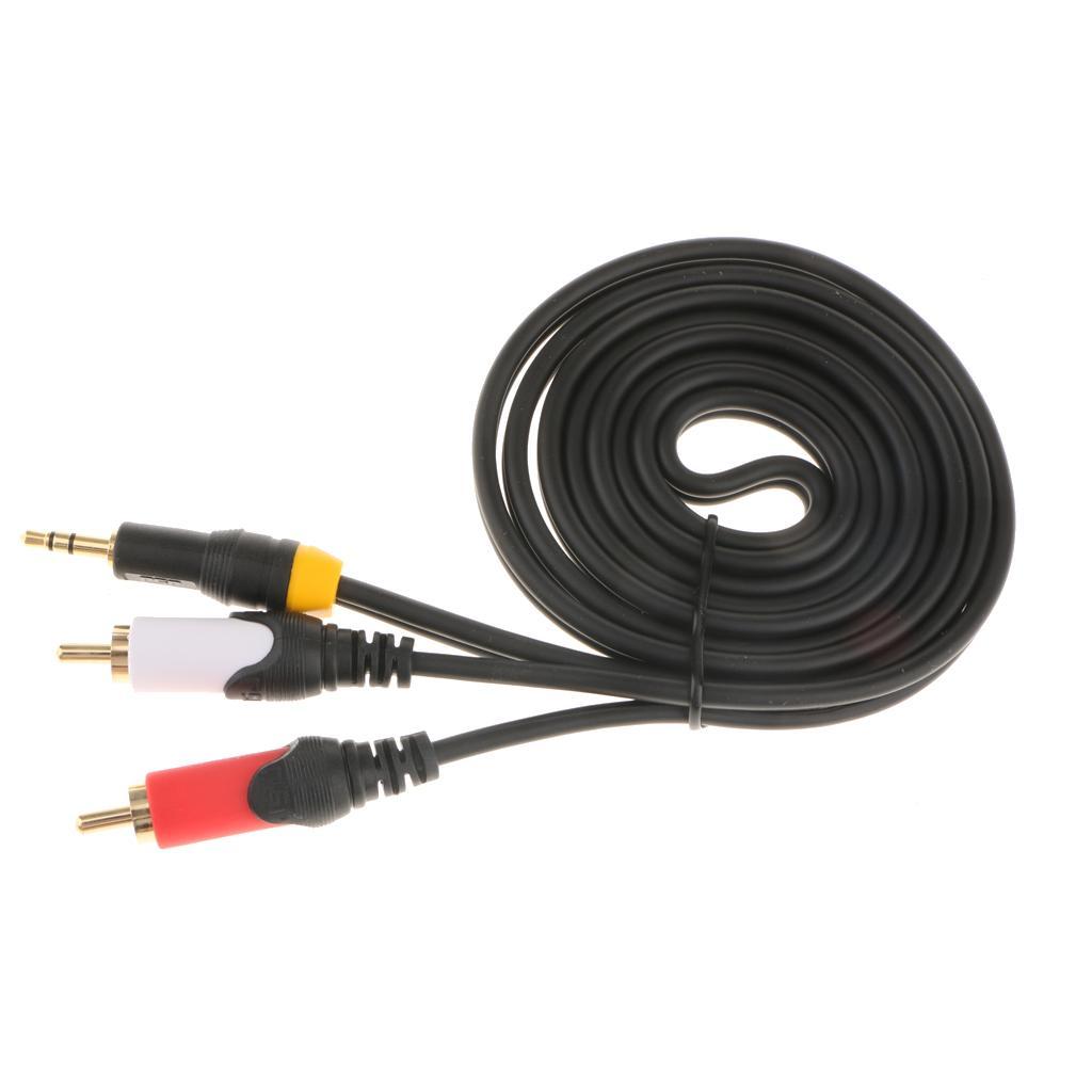 3.5mm Male to 2RCA Male Cable Audio Adapter Converter Y Splitter
