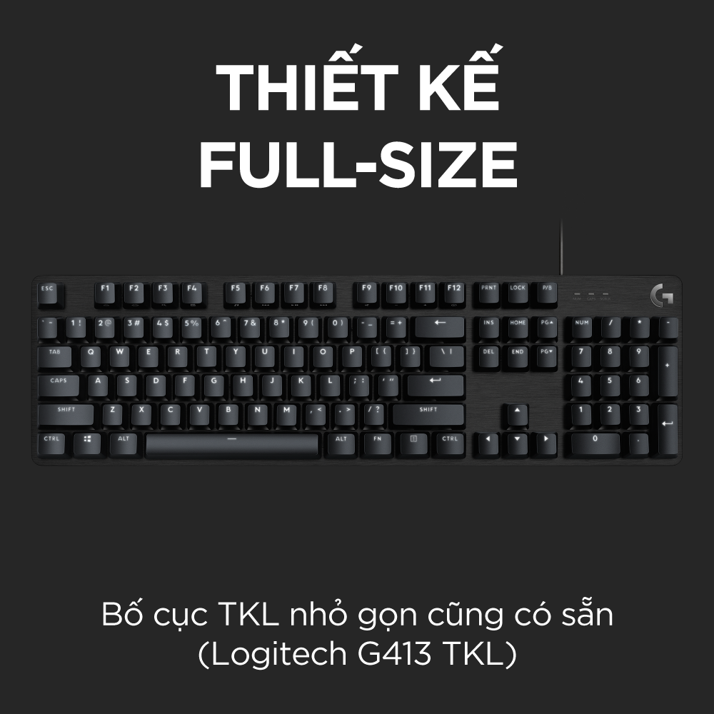 Bàn phím cơ game Logitech G413 TKL SE / G413 SE Full Size - Hàng chính hãng