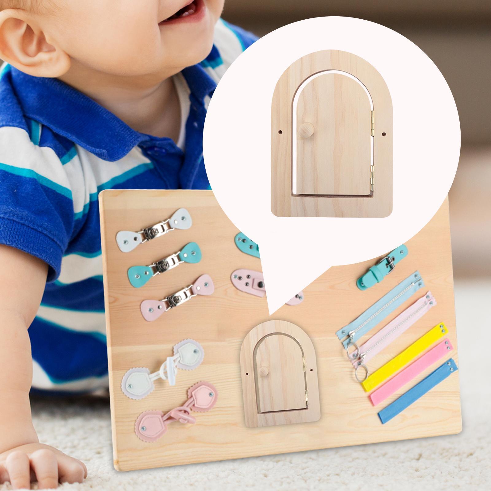 Wood Door Busy Board DIY Accessories Practical Skill for Plane Travel Toy