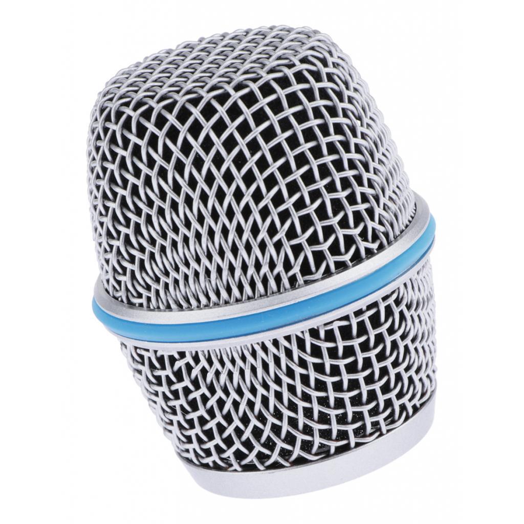 2xReplacement Blue Steel Mesh Microphone Grill Head Parts Accessory BETA 87A