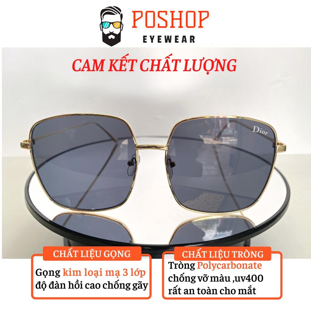 Mắt kính thời trang nữ POSHOP kính râm mắt mèo vuông dễ đeo chống tia cực tím UV400 hot trend D8051