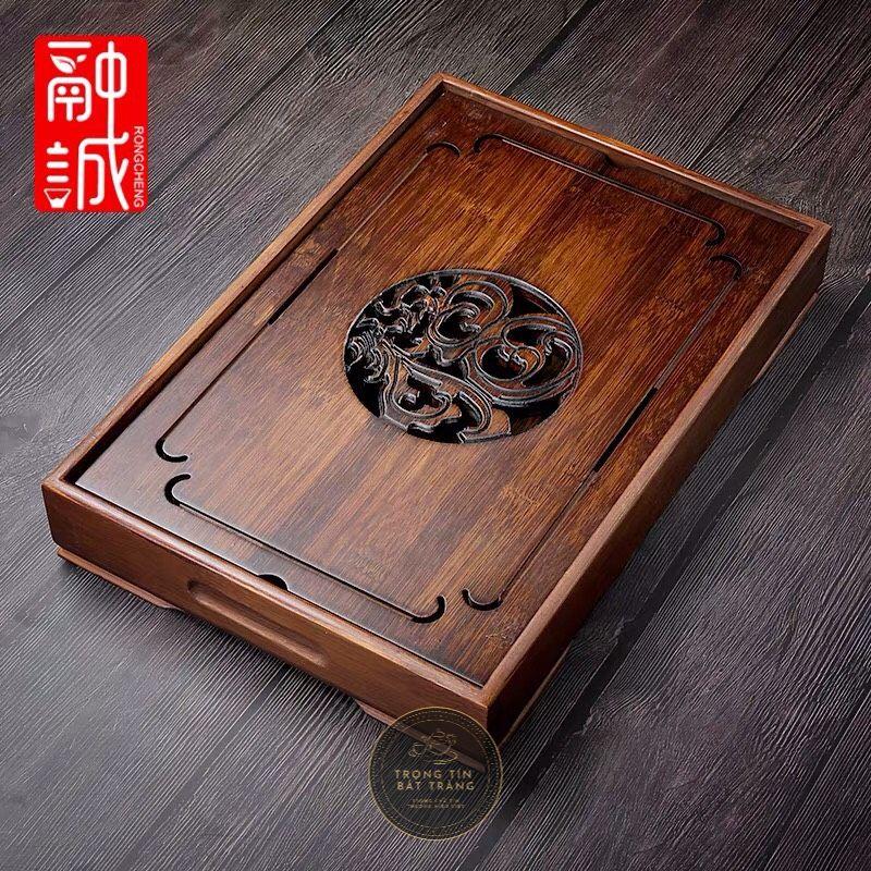 Khay Trà Tre Cao Cấp Chữ Nhật Lớn Kích Thước 36*25*6 KT 11.3