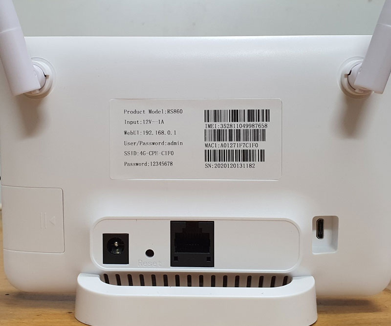 Bộ Phát Wifi 3G 4G CPE RS860 – 150Mbps – Kết nối 32 user -Hỗ Trợ 1 Cổng LAN/WAN