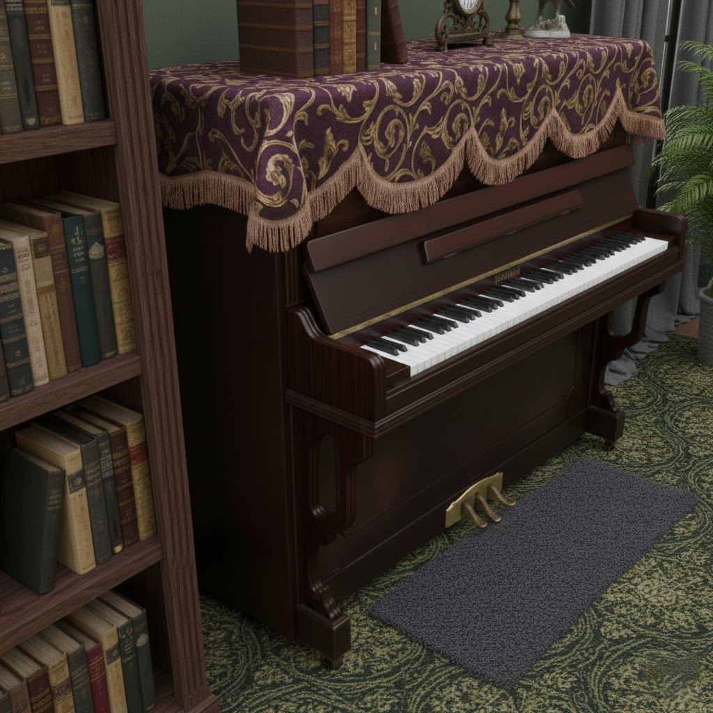 Khăn phủ đàn piano cơ đàn piano điện tử 88 phím sang trọng cổ điển trang trí giáng sinh noel năm mới Tết - Hàng chính hãng