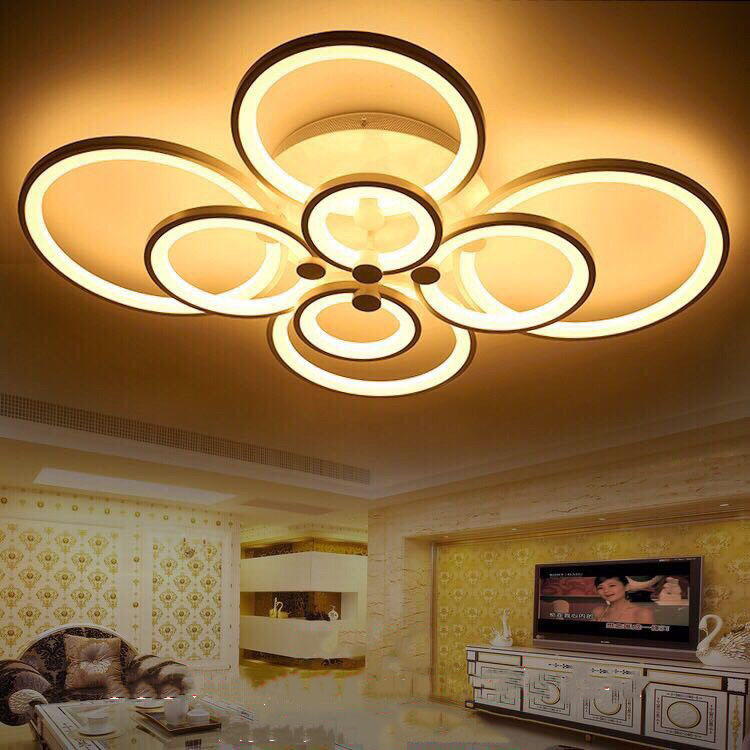 Đèn led mâm gắn trần trang trí-TT4 có điều khiển từ xa đổi màu trắng/vàng/trung tính