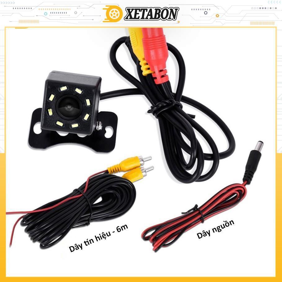 Cam lùi oto 8 led - Thế hệ mới tích hợp 8led siêu sáng mang lại tầm rõ khi trời tối