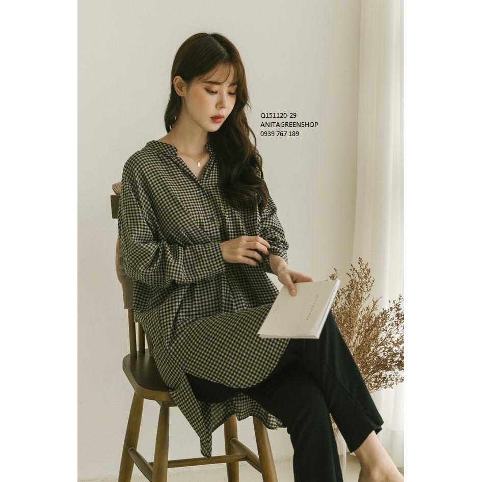 Q151120 ÁO KẺ SỌC FORM DÀI