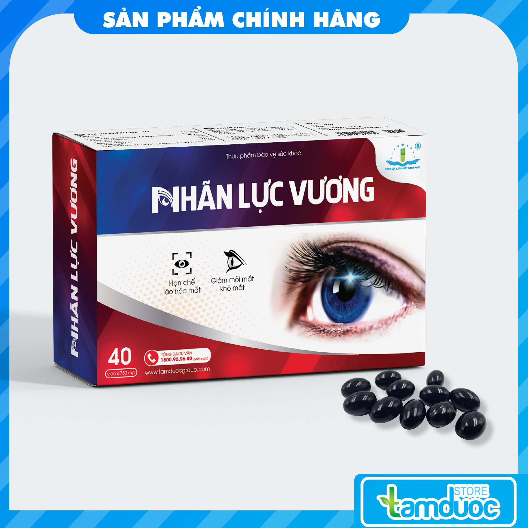 NHÃN LỰC VƯƠNG (Hộp 60 viên) Hỗ Trợ Giảm Khô Mắt, Mỏi Mắt, Thoái Hoá Điểm Vàng, Giúp Sáng Mắt Và Tăng Cường Thị Lực