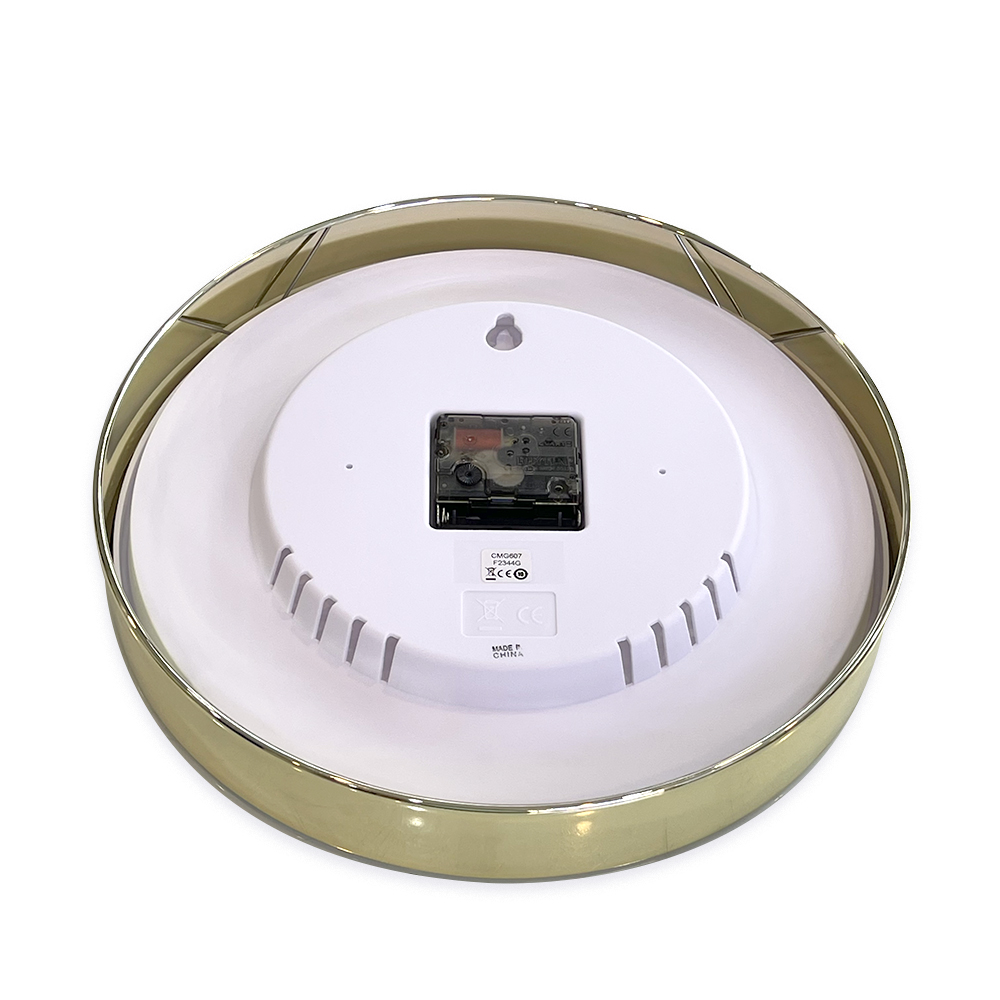 Đồng hồ treo tường Nhật Bản Rhythm CMG607NR18. Kt 30.0 x 4.7cm, 750g. vỏ kim loại. Dùng Pin