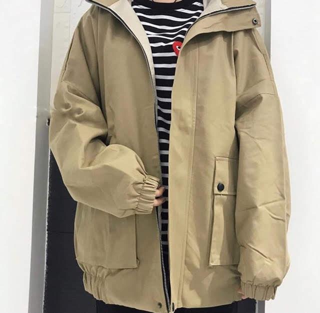 Áo Khoác Kaki Túi Hộp Màu Đen / Màu Tan - Jacket Box Black / Vani Unisex