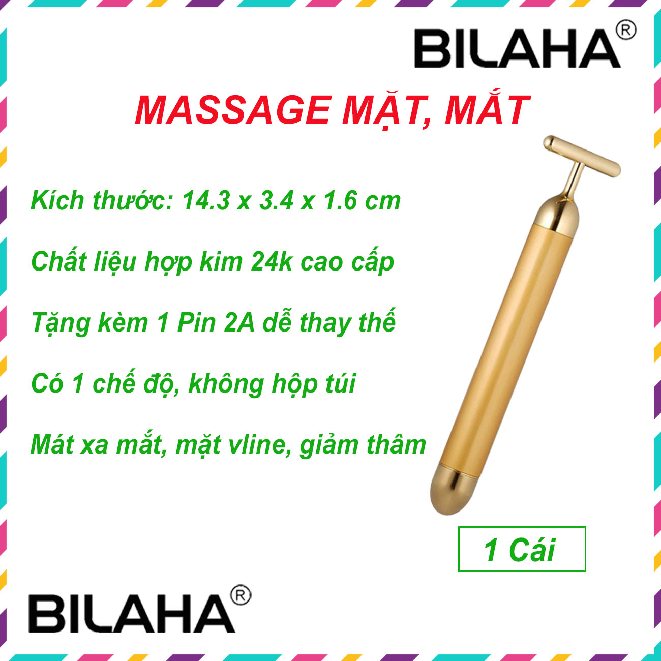 Máy massage mặt, cây lăn mặt cầm tay đa vị trí toàn thân nâng cơ mặt chống nếp nhăn