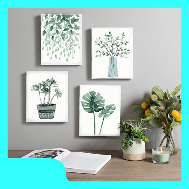 Tranh vải Canvas trang trí nhà cửa - Góc làm việc - Bàn học và trên các kệ trang trí