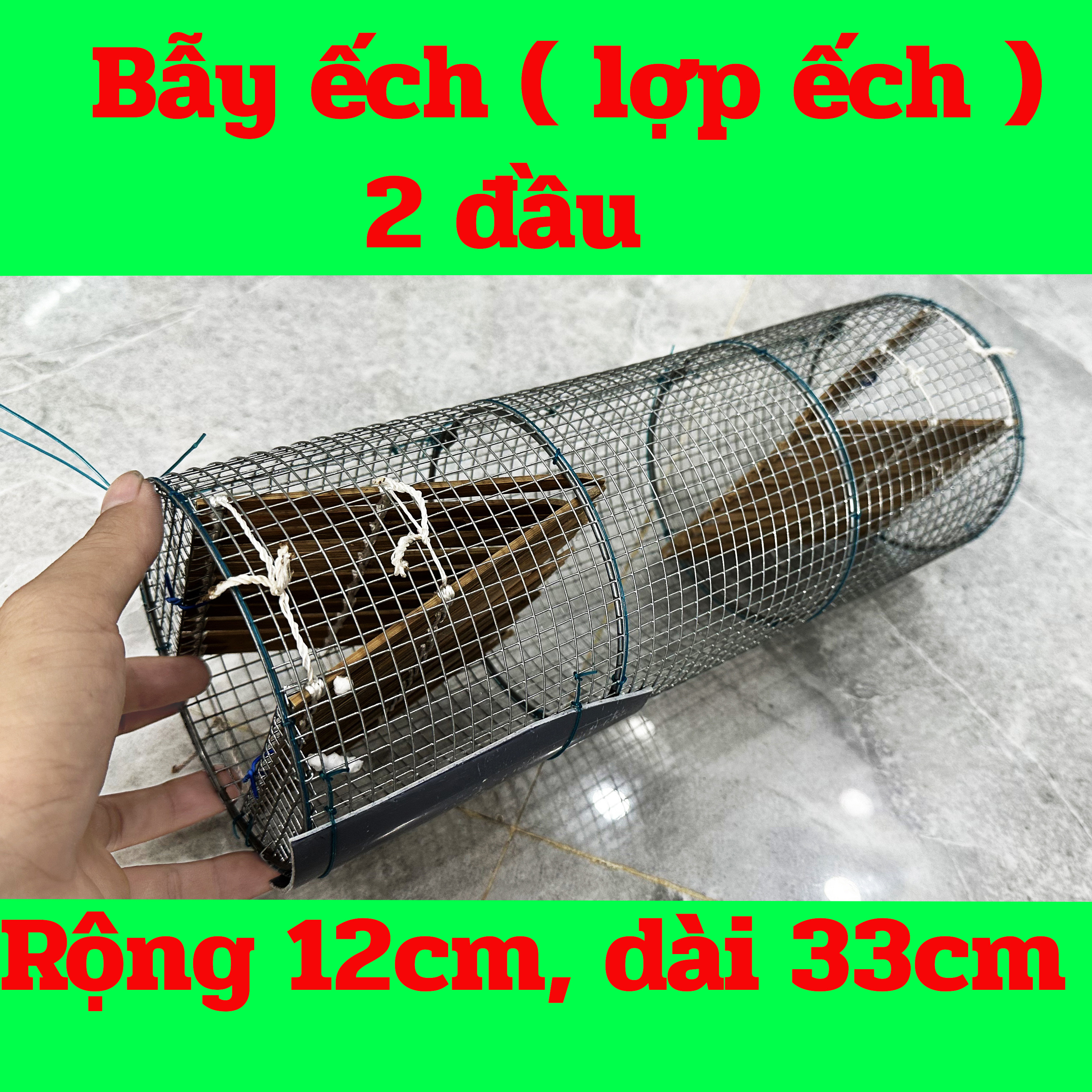 Lợp Ếch, Bẫy Bắt Ếch Hom Tre Hai Đầu Vào