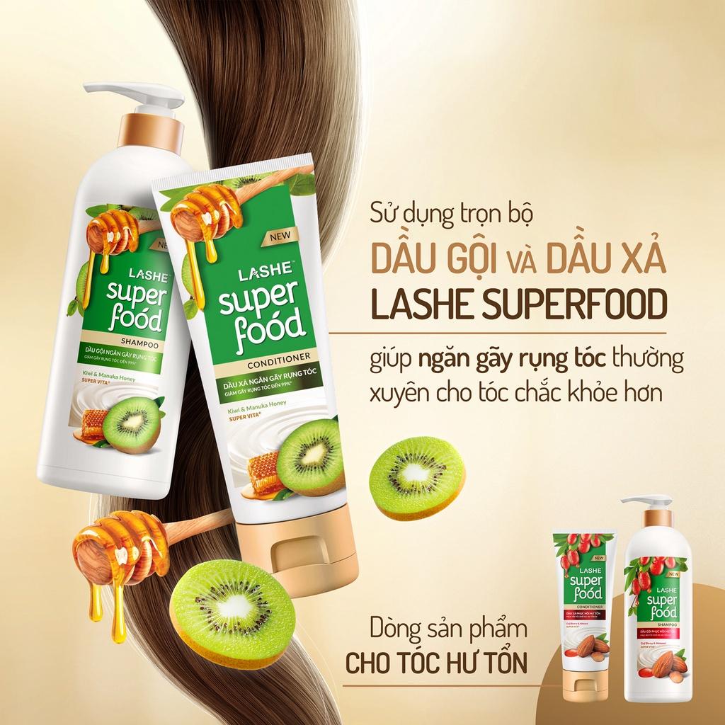 Dầu gội LASHE SUPERFOOD ngăn gãy rụng tóc 640G