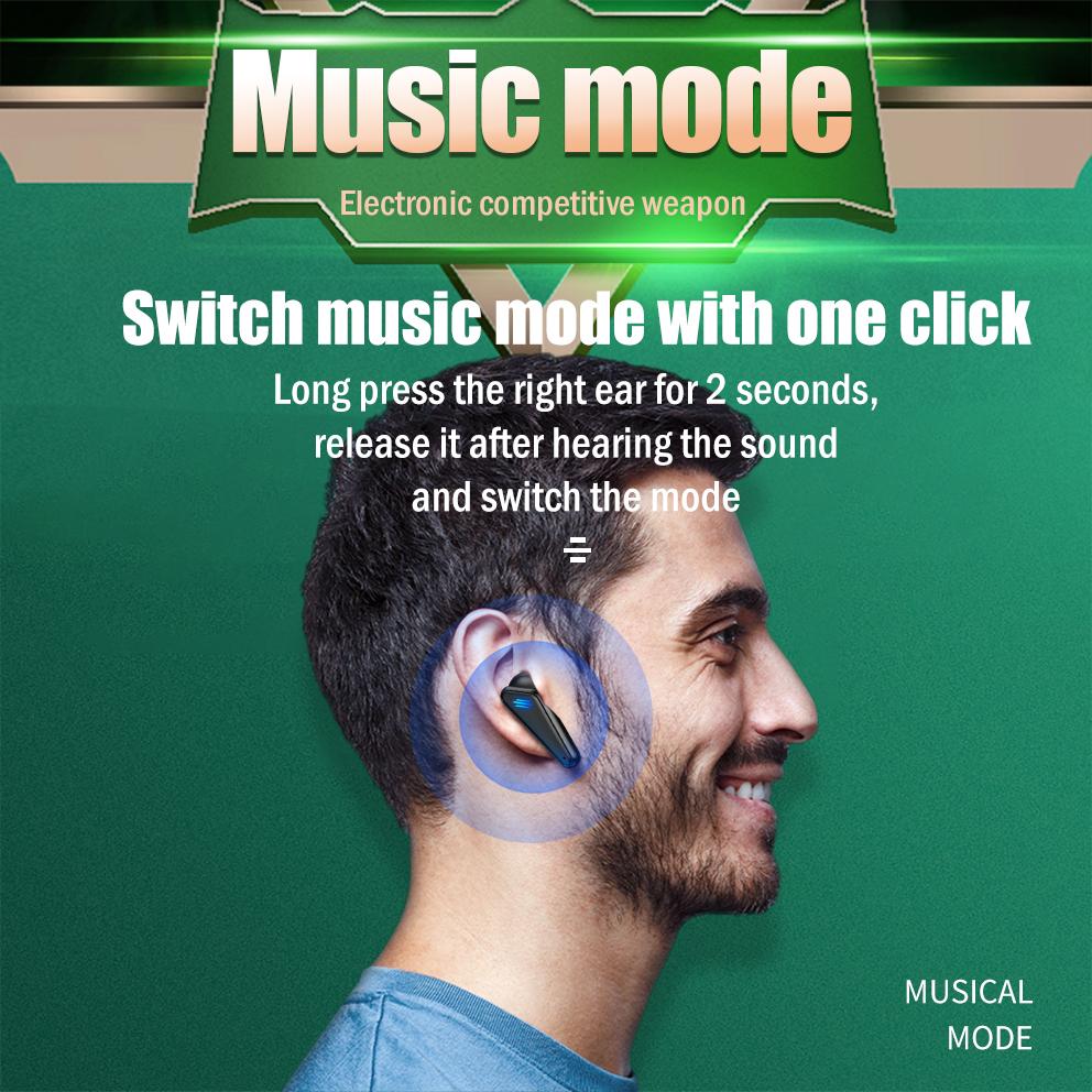 K55 Tai Nghe Chơi Game Thấp Trễ TWS Fone Bluetooth Tai Nghe Nhét Tai Có Mic Bass Âm Thanh Âm Thanh Định Vị Tai Nghe Không Dây