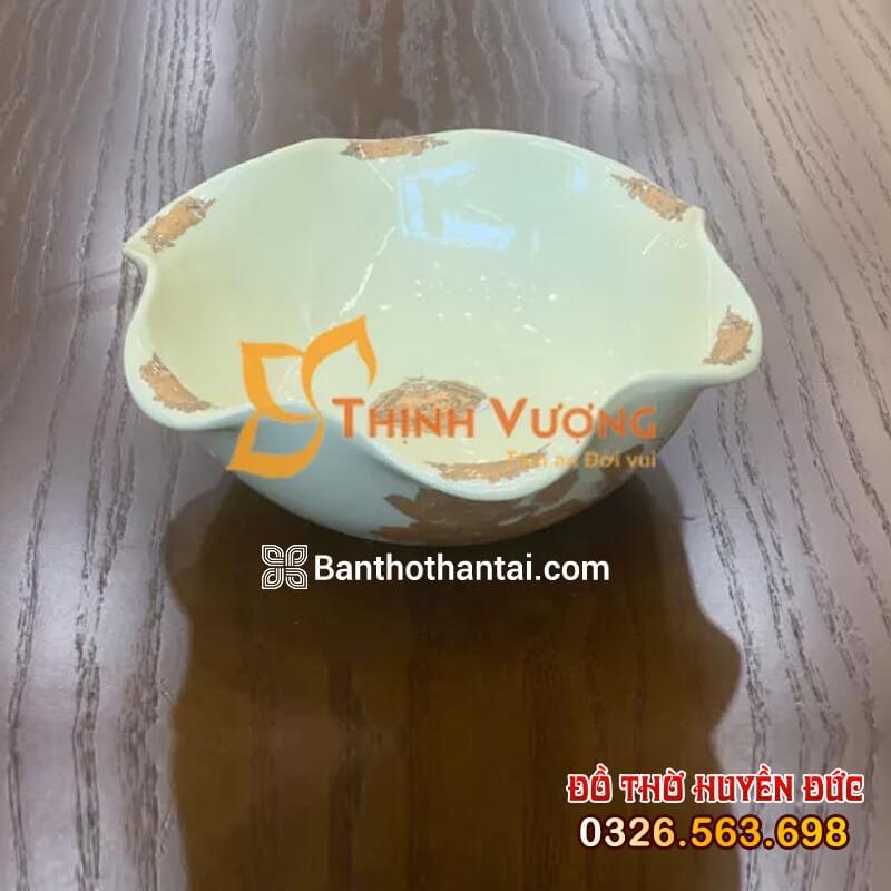 Bát Thả Hoa Bát Tràng Men Ngà Vàng