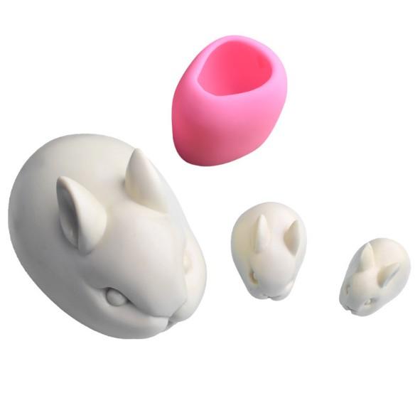 Khuôn silicon 3D mẫu con thỏ