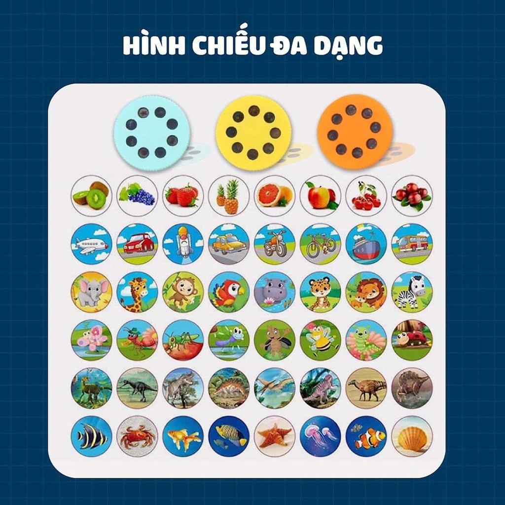 Đèn Pin Chiếu Hình Thú Động Con Vật khủng Long Bóng Các Mẫu Hoạt Hình Đáng Yêu Cho Bé Kể Chuyện Tập Vẽ