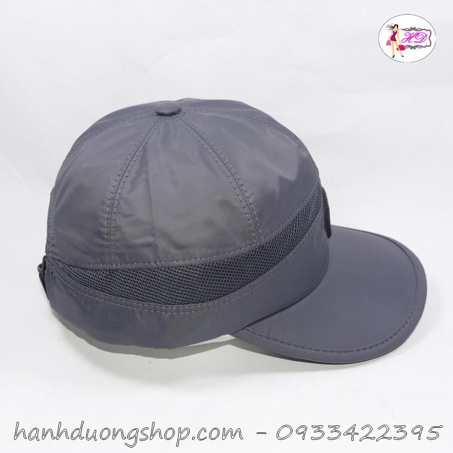 Nón kết vải dù & lưới kết hợp mặt da đẹp TS - TD18