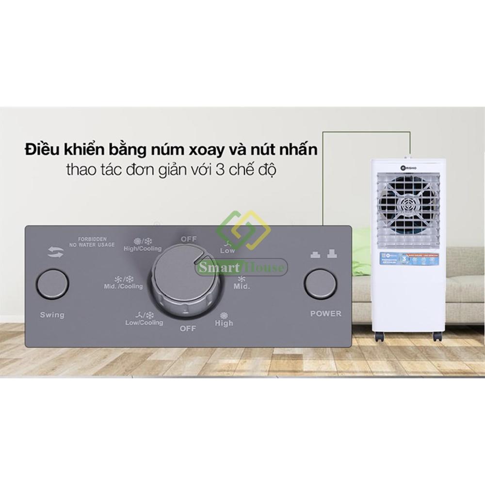 Quạt hơi nước điều hòa làm lạnh Không Khí Mishio 30L-80W  Tăng Cường Độ Ẩm Hiệu Quả - Hàng Chính Hãng