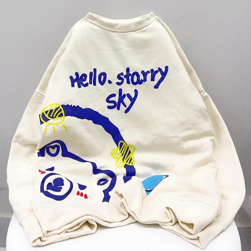 ÁO SWEATER GẤU XANH SKY, ÁO HOODIE CHUI SIÊU CUTE IN CHÚ GẤU NHÍ NHỐ
