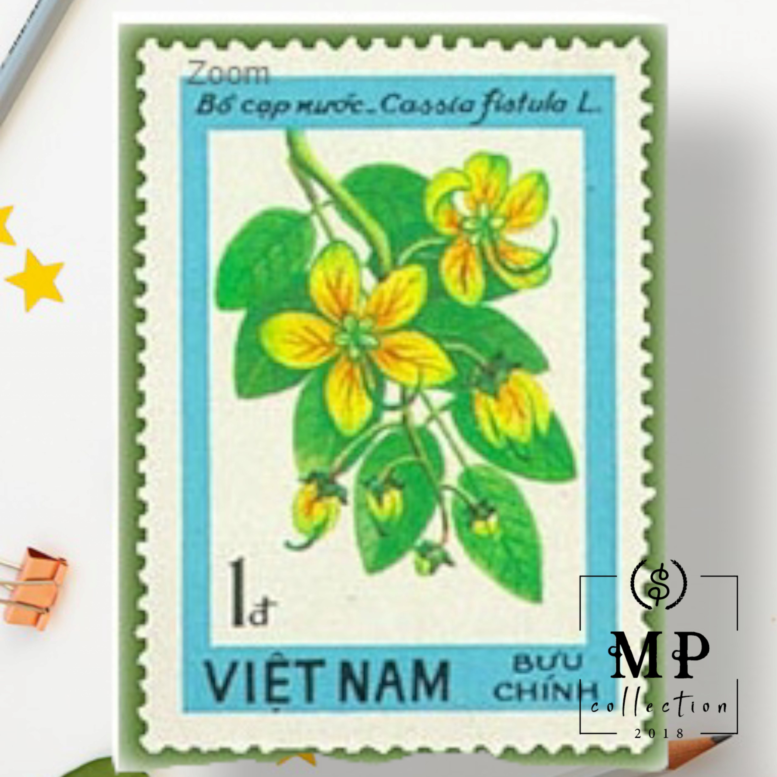Tem sưu tập MS 435 Tem CTO Việt Nam Hoa rừng 1984