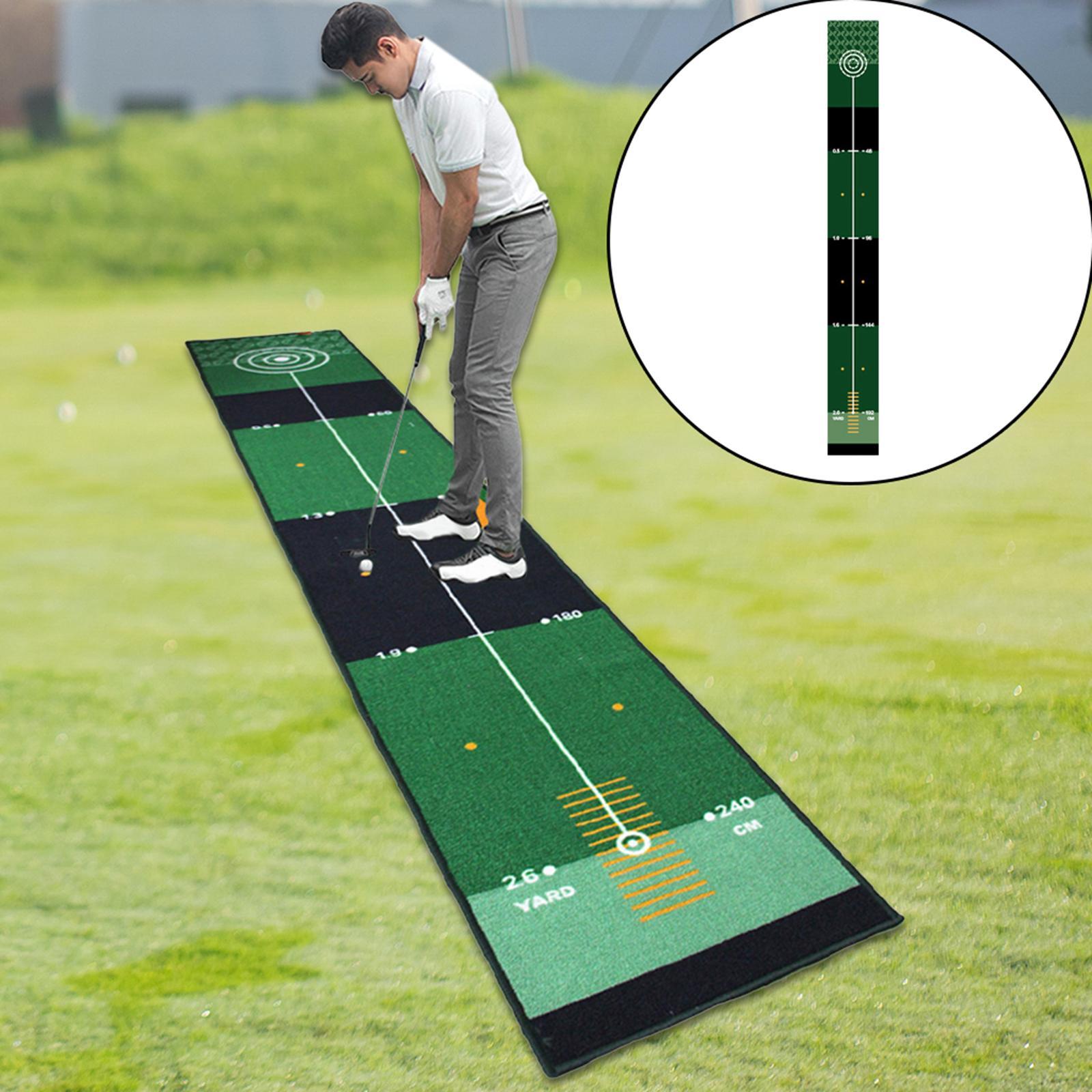 Golf Putting Mat Golf Hitting Mat Golf Training Equipment Portable Golf Practice Mat Golf Putting Trainer for Indoor Outdoor Gifts for Golfers