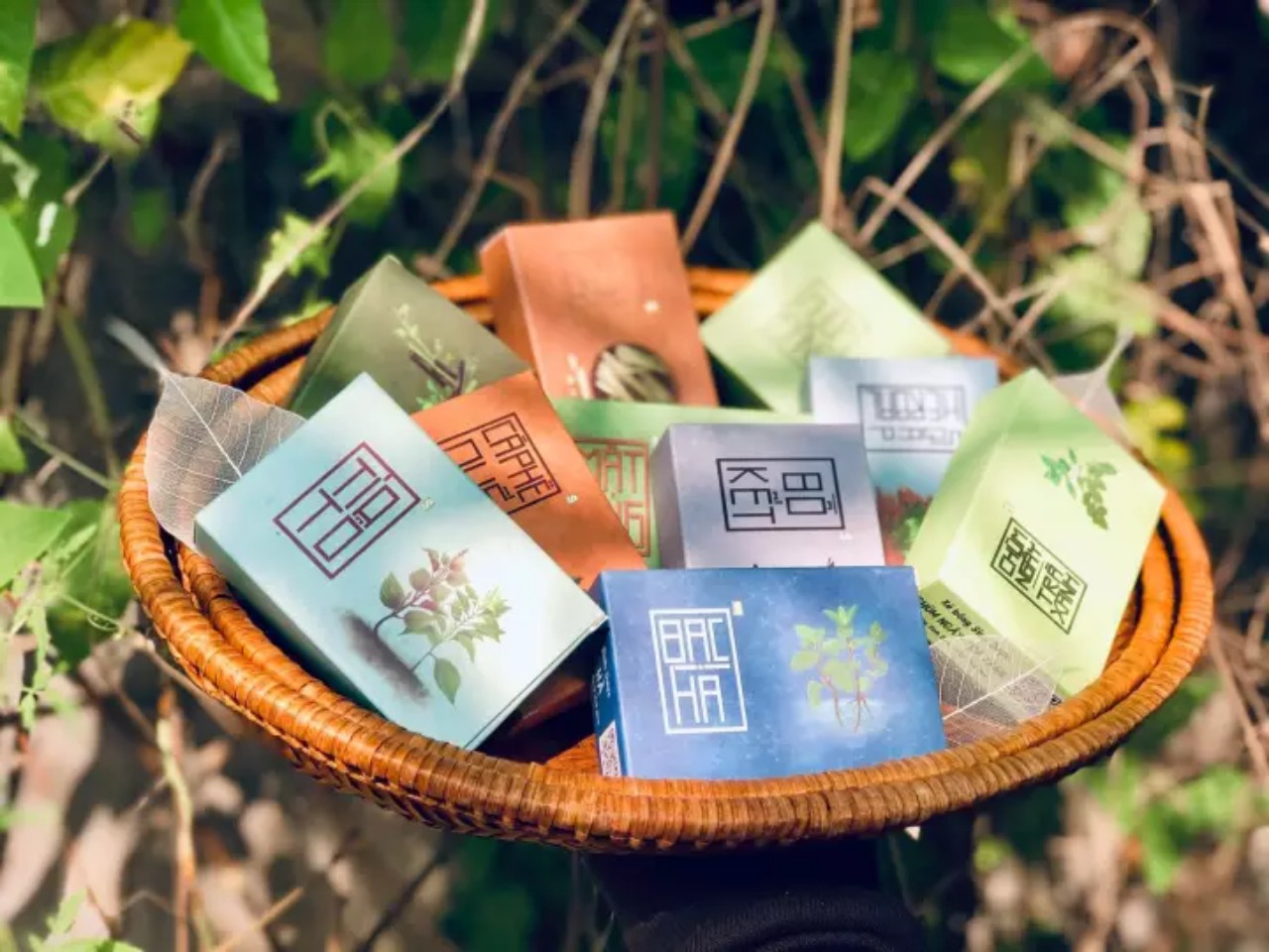 Xà bông Sinh Dược Herbal soap cao tắm thảo dược, xà bông cục handmade 100gr, mẫu bao bì vẽ mộc, mùi tinh dầu đặc trưng của Sinh Dược, làm sạch hiệu quả với da dị ứng và mẫn ngứa.