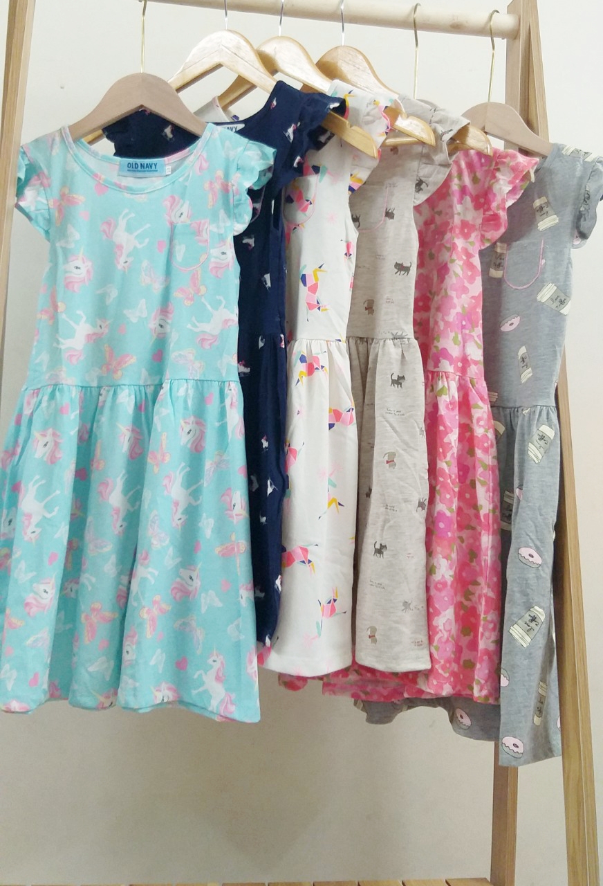 Váy cotton vải xuất dư mới về cho bé size đại 18-39kg