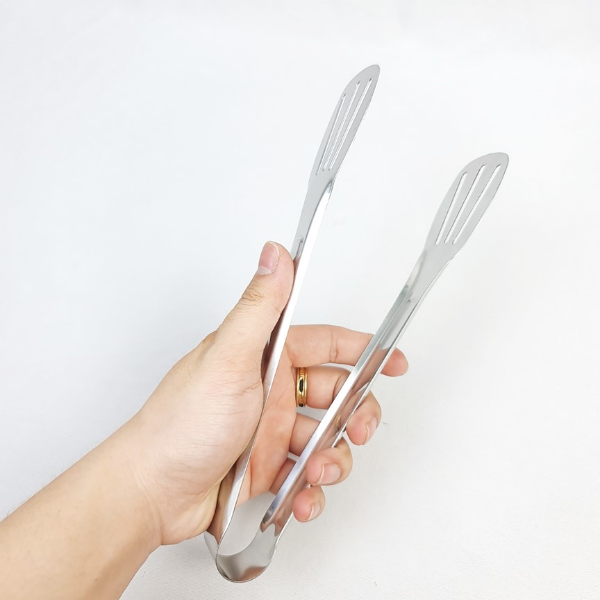 Kẹp gắp thức ăn - kẹp gắp đá bằng inox dài 20cmgng