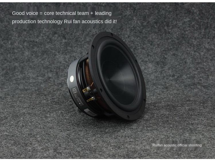 1 Cái Phát Sóng Ban Đầu FR-65YL-M 6.5 Inch Giữa Loa Trầm Khung Nhôm Đen Vàng Kim Cương Nhôm Đúc Sứ Lưu Vực 4-8 Ohm/60W Màu Sắc: Đen 8 Ohm