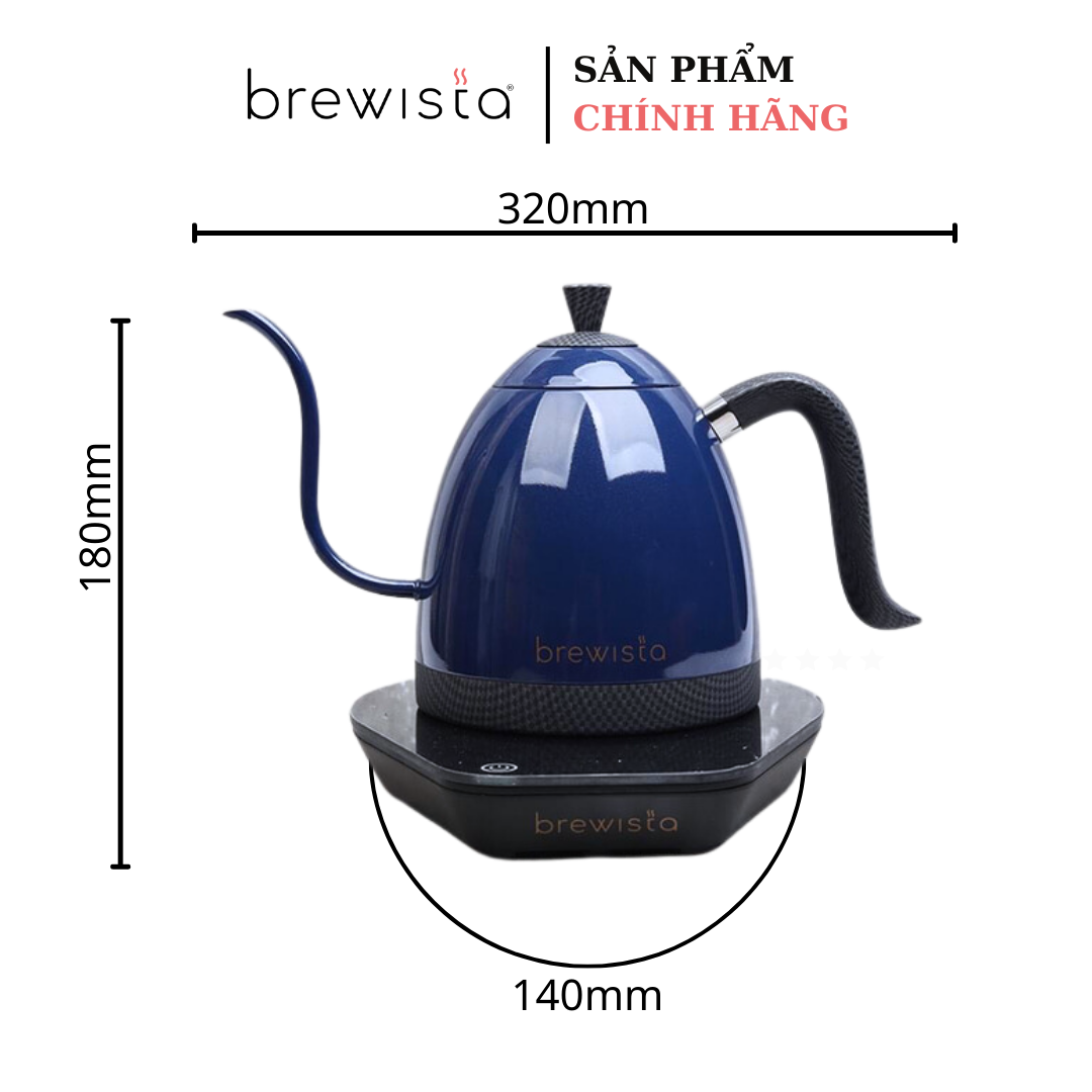 Ấm đun kiểm soát nhiệt độ 600ml - Blue Sky