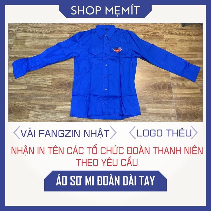 Áo Sơ Mi Dài Tay Đoàn Thanh Niên Logo Thêu Vải Đẹp Form Chuẩn