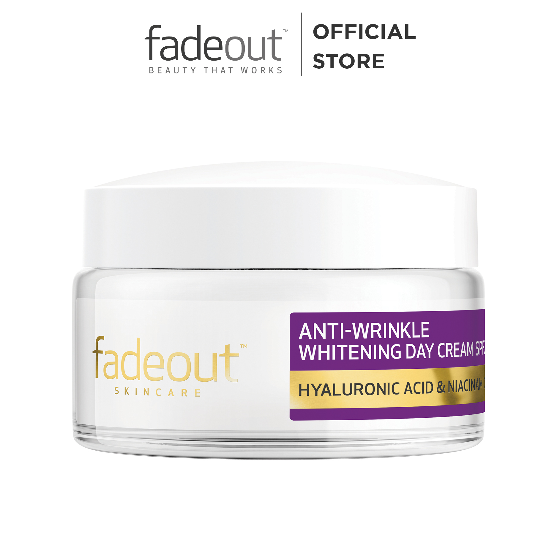 KEM DƯỠNG TRẮNG DA CHỐNG NHĂN MỜ NÁM BAN NGÀY - FADEOUT ANTI -WRINKLE WHITENING DAY CREAM SPF 25 50ML