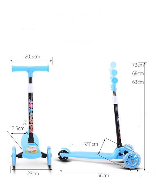 Xe trượt scooter bánh phát sáng có thể gập gọn