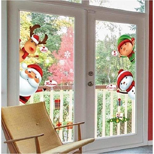 Nhãn dán trang trí cửa sổ chủ đề Giáng Sinh 30cm * 90cm độc đáo
