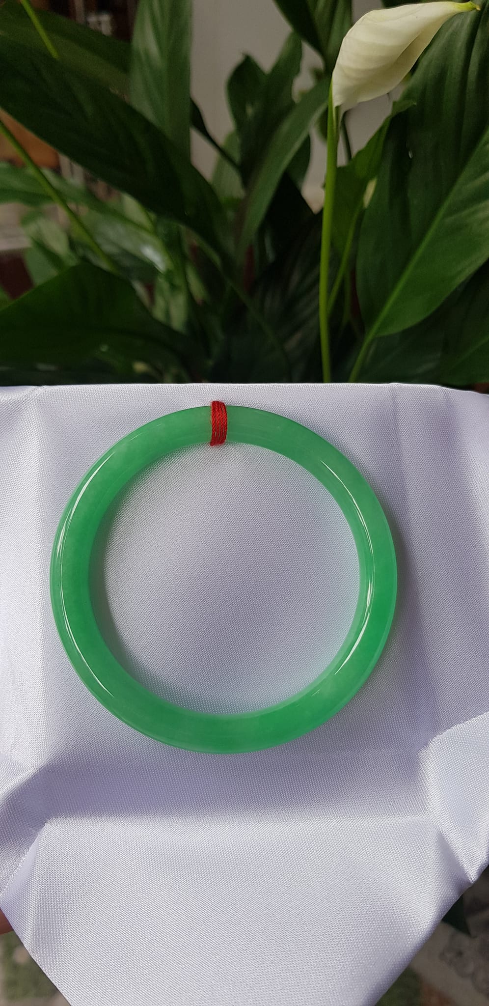 Vòng cẩm thạch Mới Lý T 54mm x 7,2mm Vòng màu xanh nhẹ nhàng bóng đẹp nữ mệnh Mộc mệnh Hỏa mệnh Thủy ạ Nữ 53kg - 60kg đeo đẹp