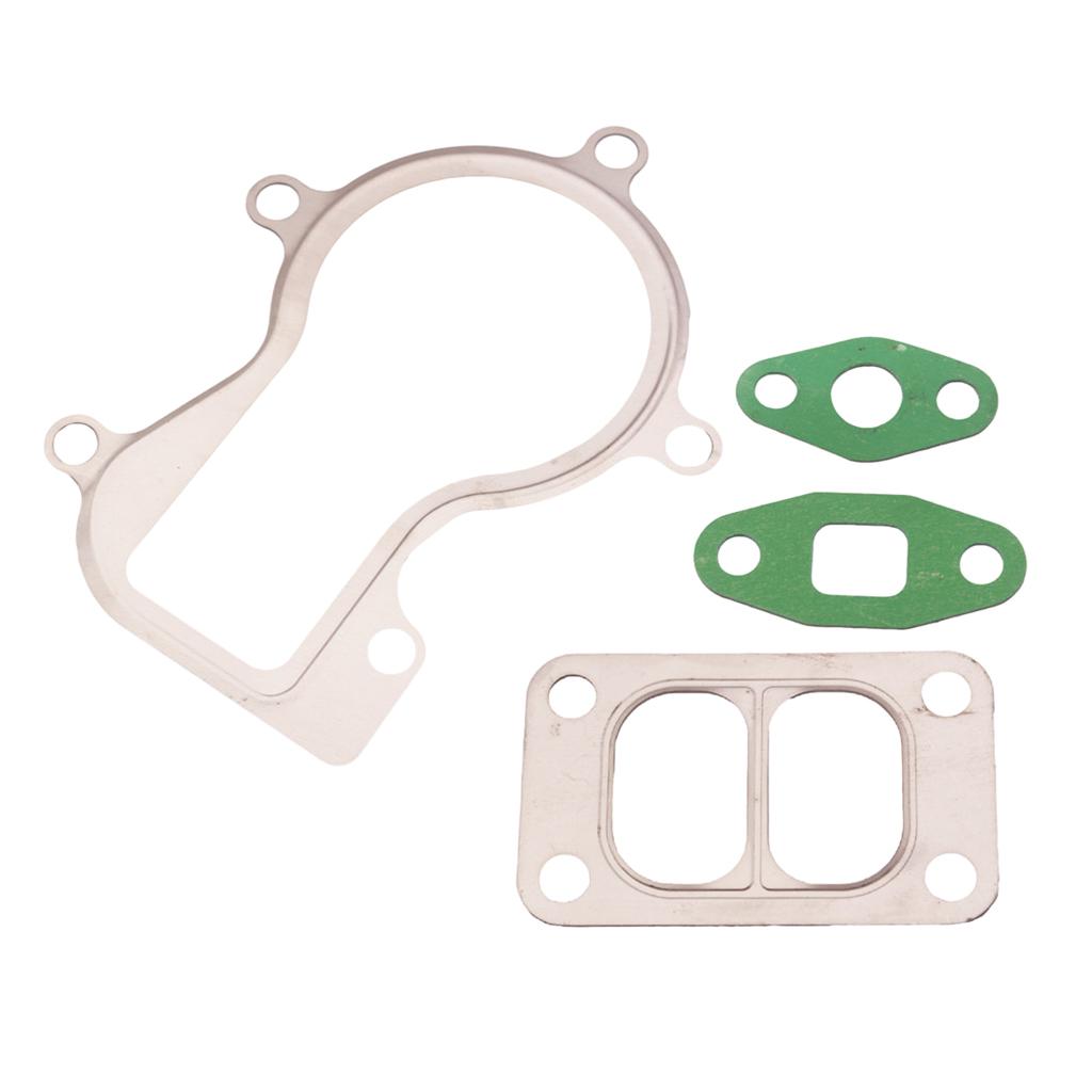 2x Stainless Steel Turbo Oil Feed Inlet Flange Gasket Adapter Kit For HOLSET