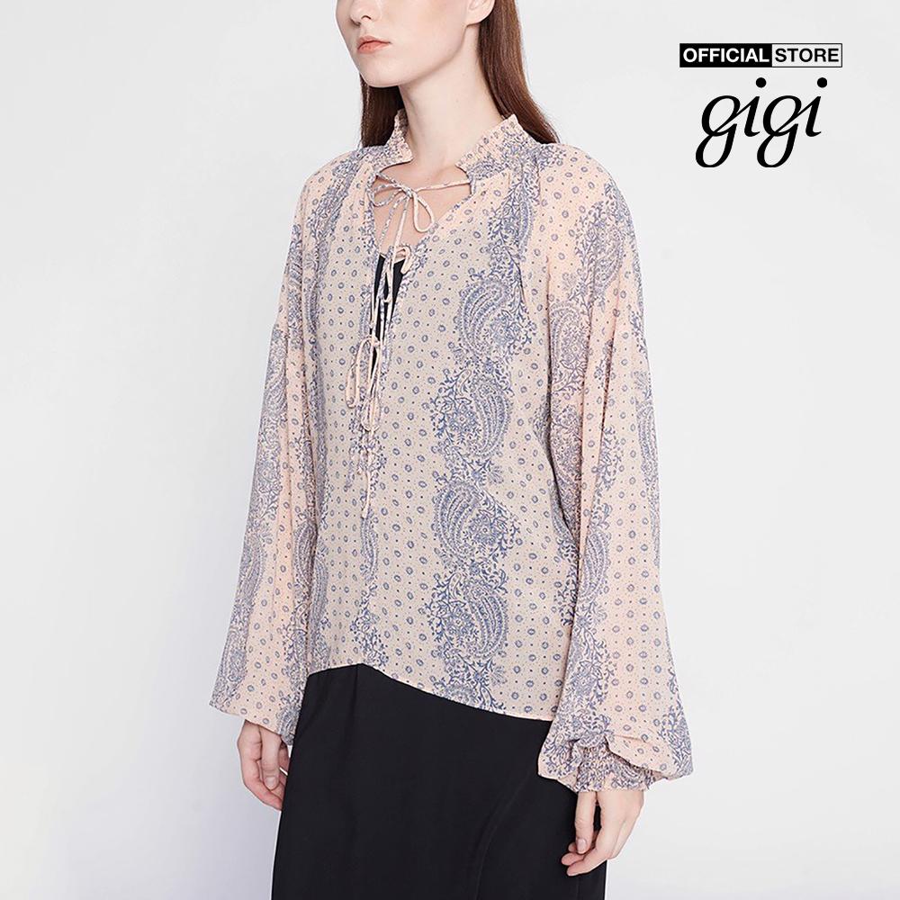 GIGI - Áo kiểu nữ phom suông tay dài Boho G11102022330